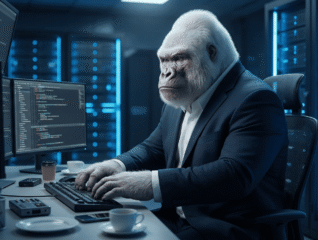 freepik__a-hyperrealistic-white-gorilla-sitting-at-a-progra__62796